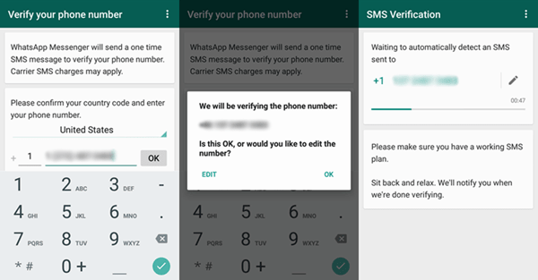 whatsapp sms code number