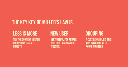 miller's law, ux psychology principles, psychology in ux design