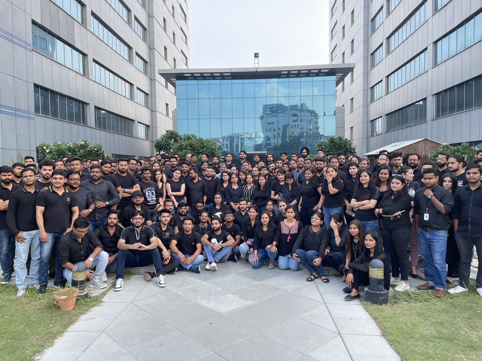 The Resourcifi team gathered outside the Noida delivery center