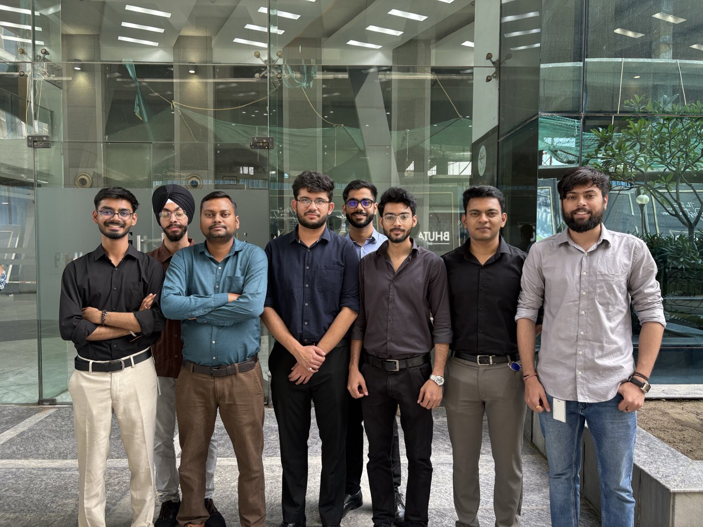 A Resourcifi engineering pod outside the Noida office