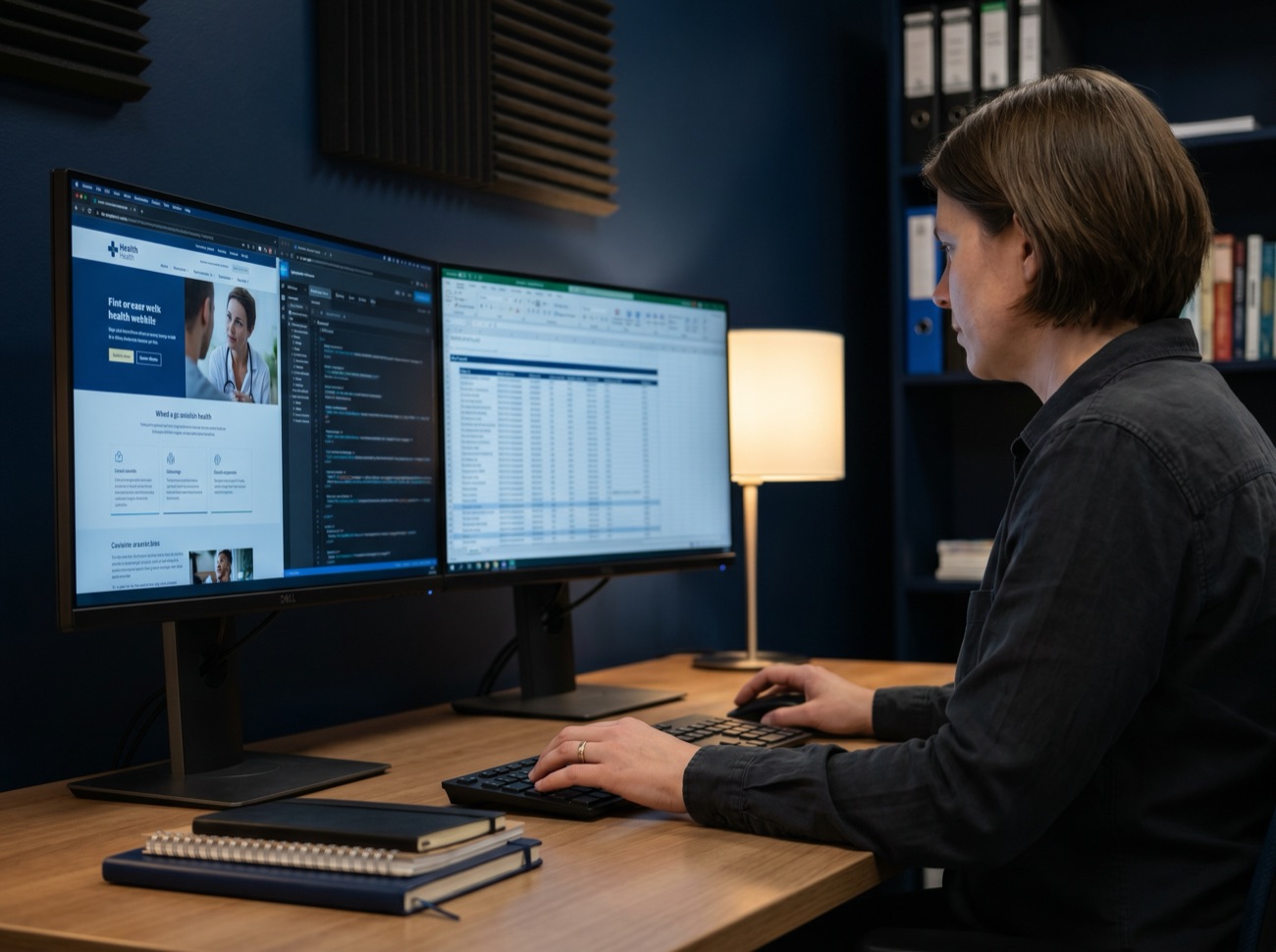 A content analyst reviewing an expert-reviewed health article and a structured-data validation
