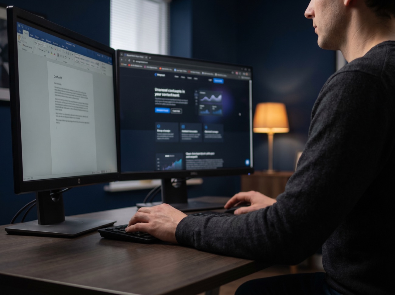 A content analyst reviewing a buying-guide draft and a category-page schema setup for retail