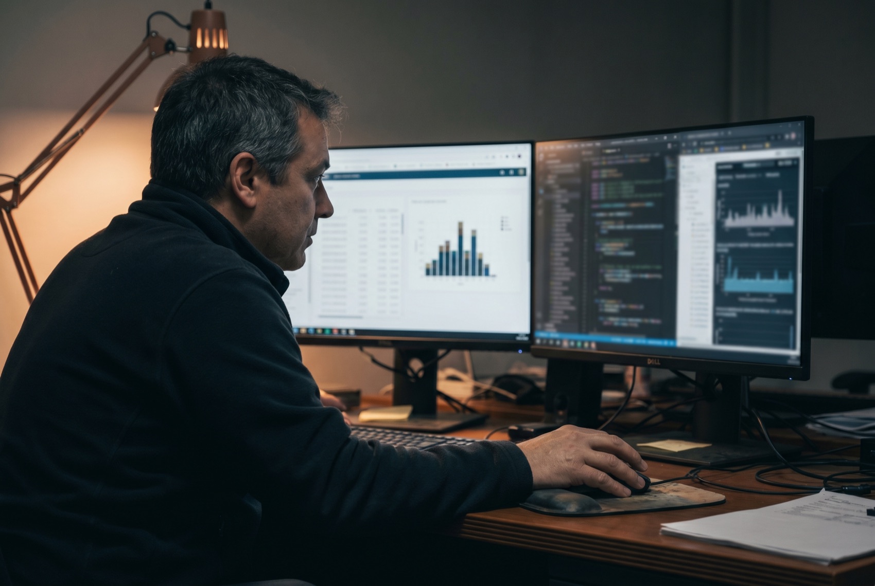 AI engineer comparing model outputs for selection and routing