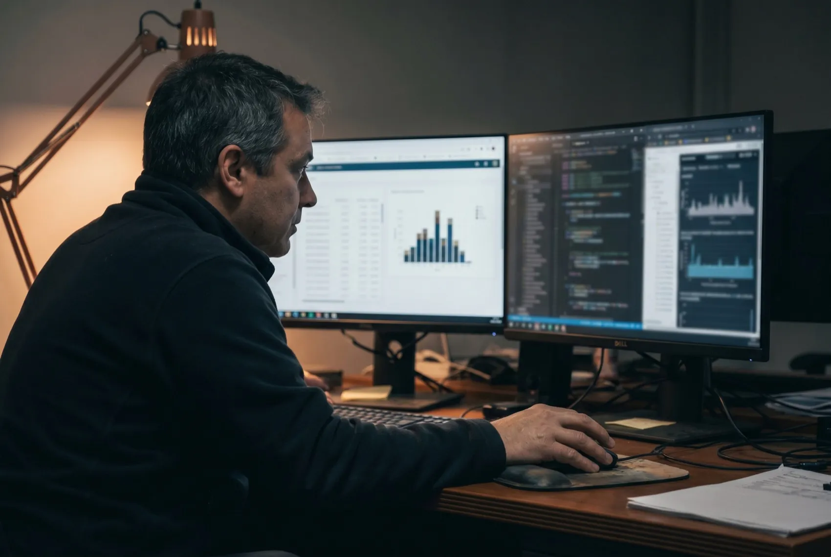 AI engineer comparing model outputs for selection and routing