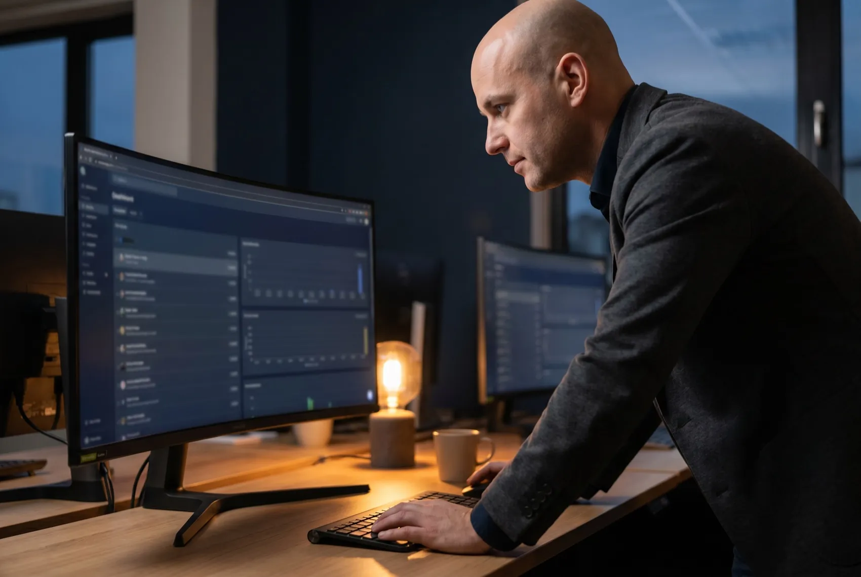 ML engineer building a learning-to-rank recommendation system at a workstation