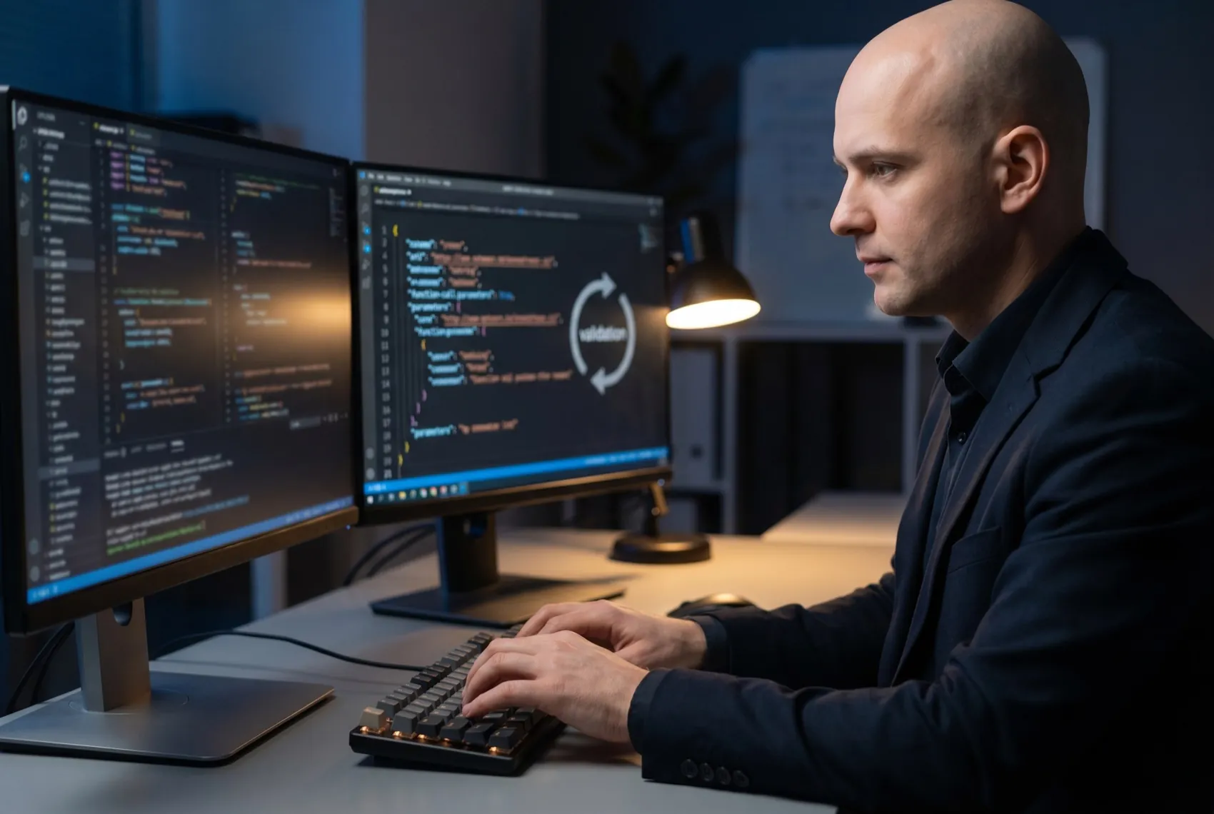 Prompt engineer building a structured-output schema with function-call contracts and a validation and repair loop