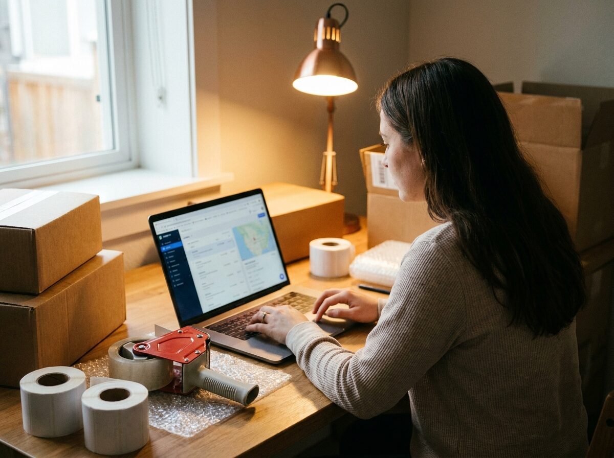A virtual assistant processing online store orders, listings and returns
