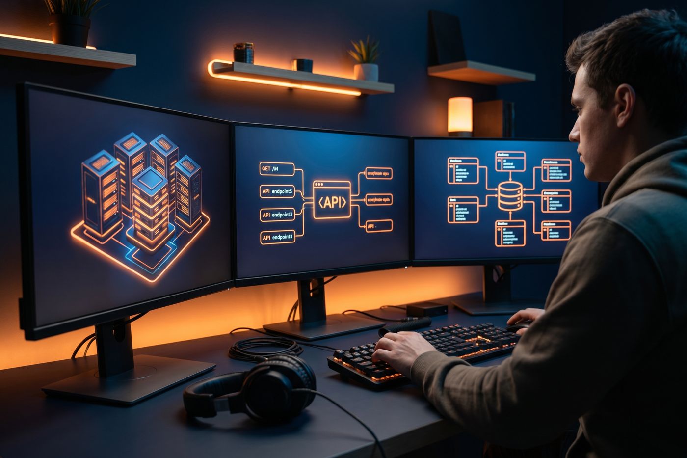 Back-end web developer working on APIs and databases