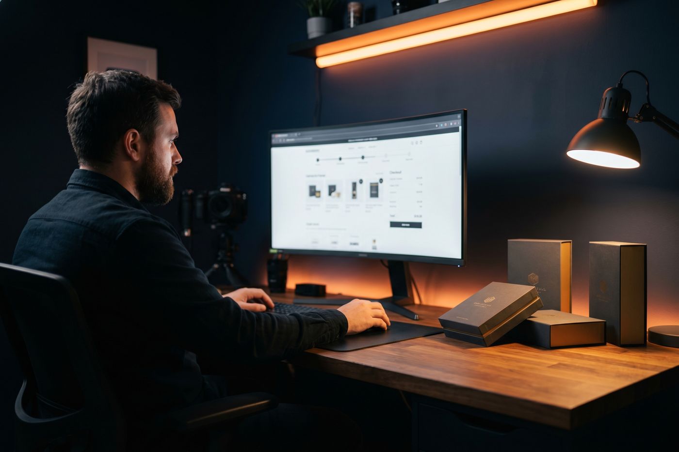 E-commerce web developer building an online store