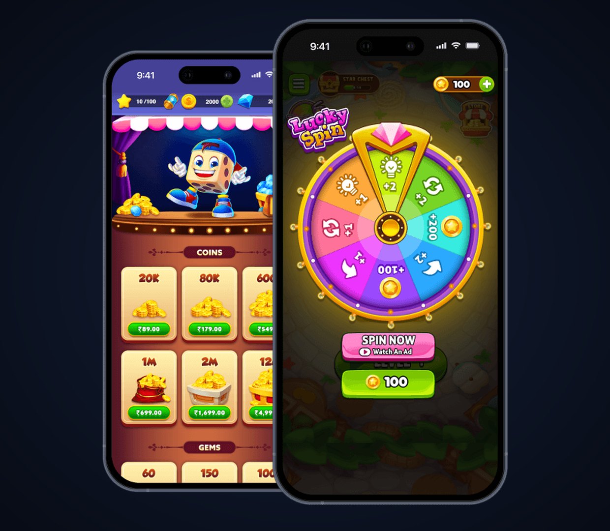 A Unity mobile game shown on a phone