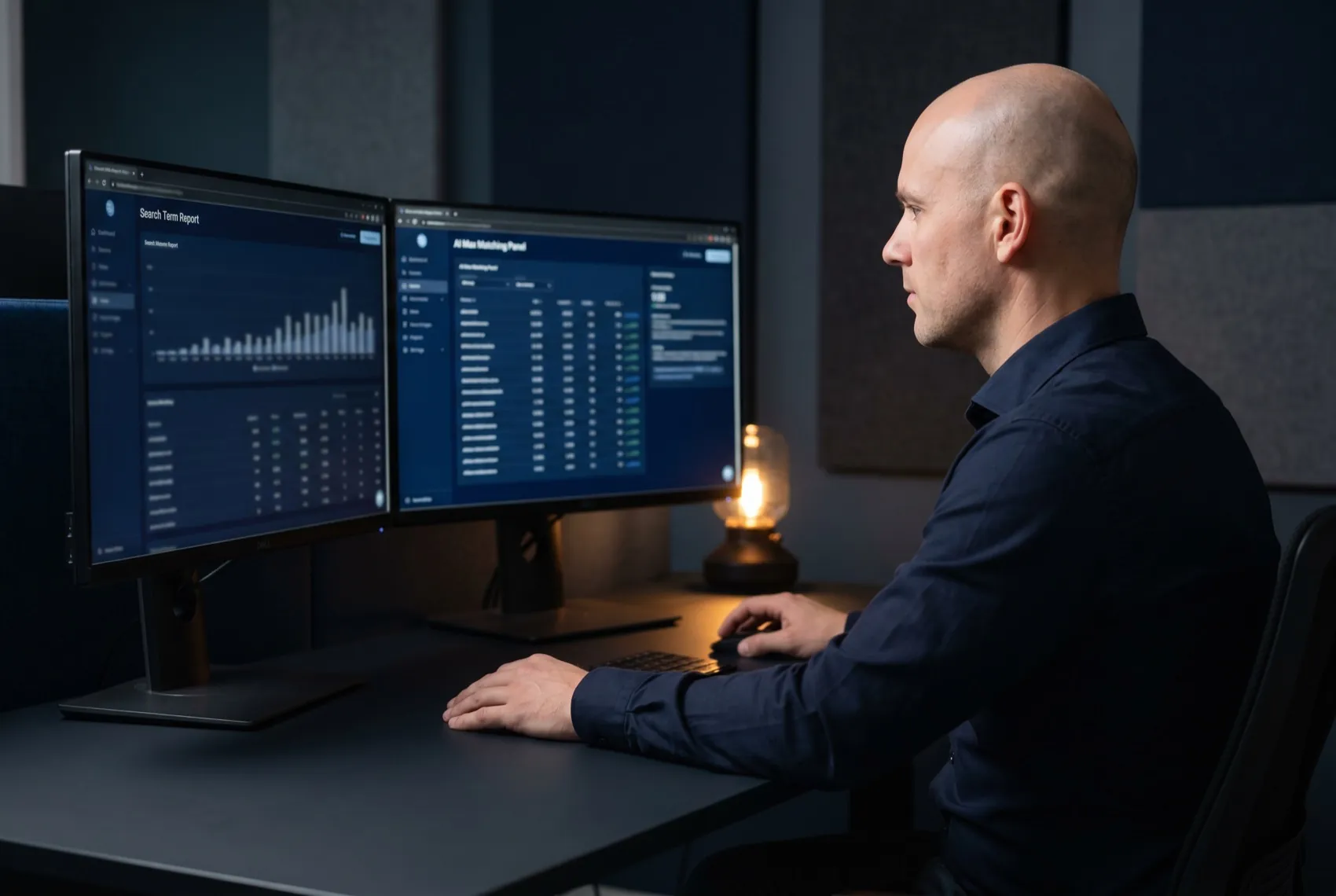 A paid-search specialist reviewing Google Ads search terms, AI Max matching, and Smart Bidding caps