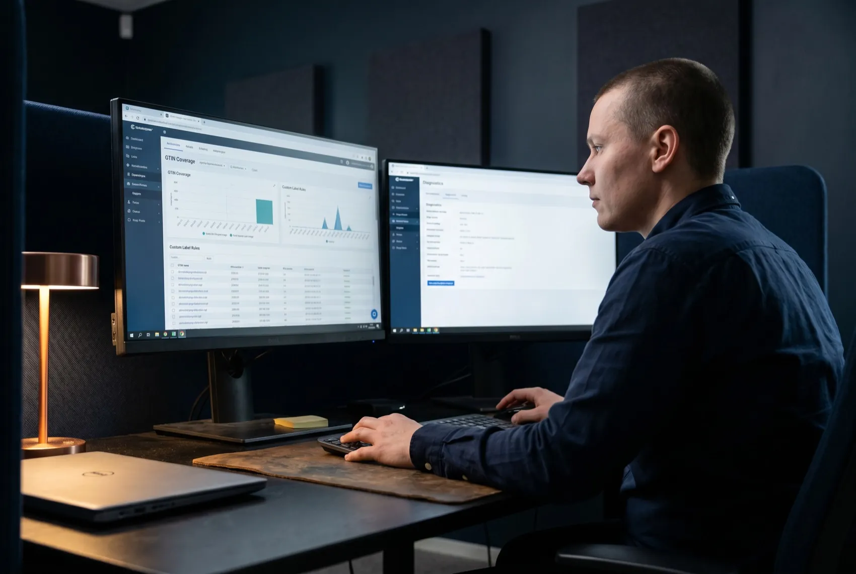 A feed specialist optimizing a Google Shopping feed with GTIN coverage and custom labels in Channable