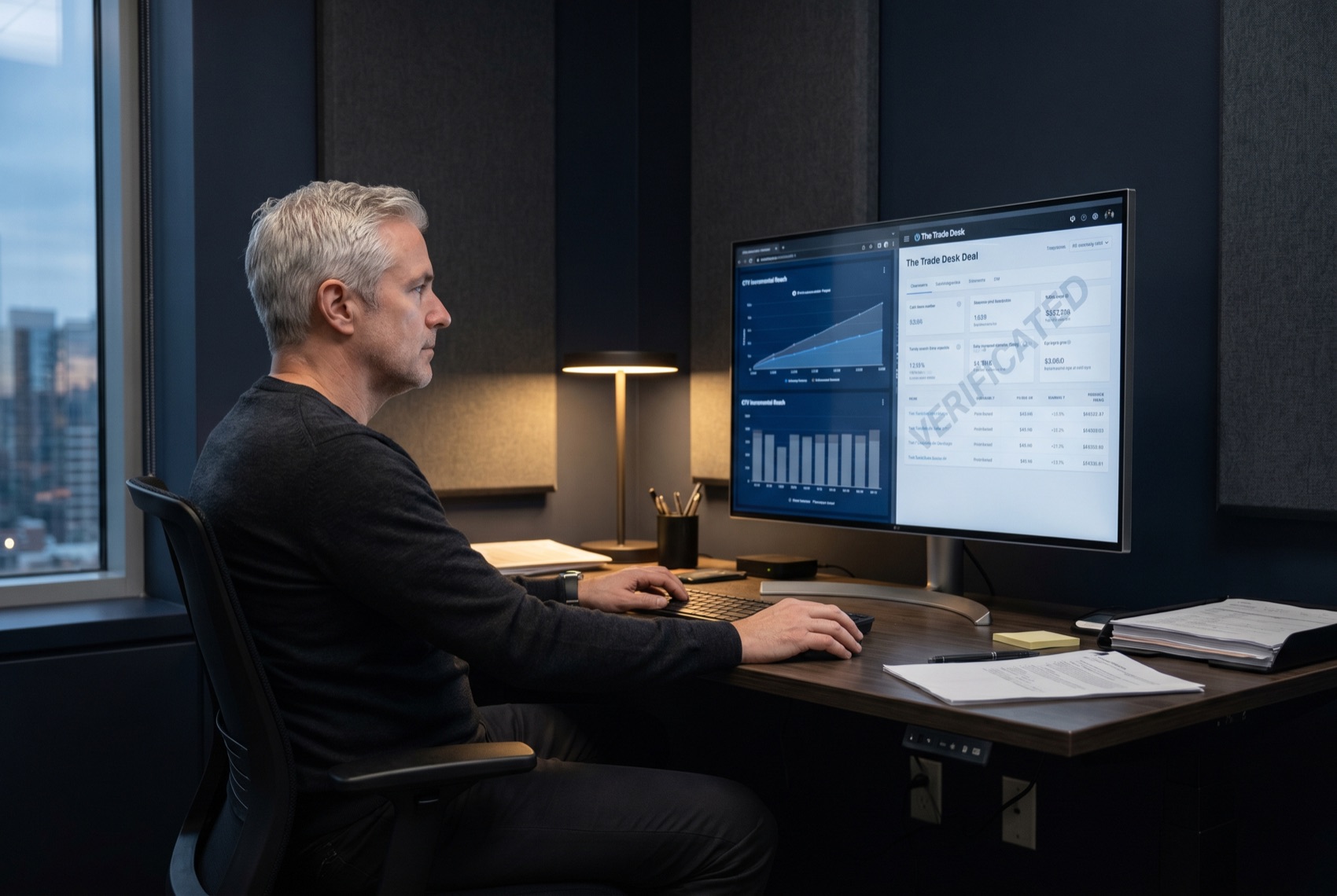A senior programmatic specialist running DV360 and Trade Desk deals with verification