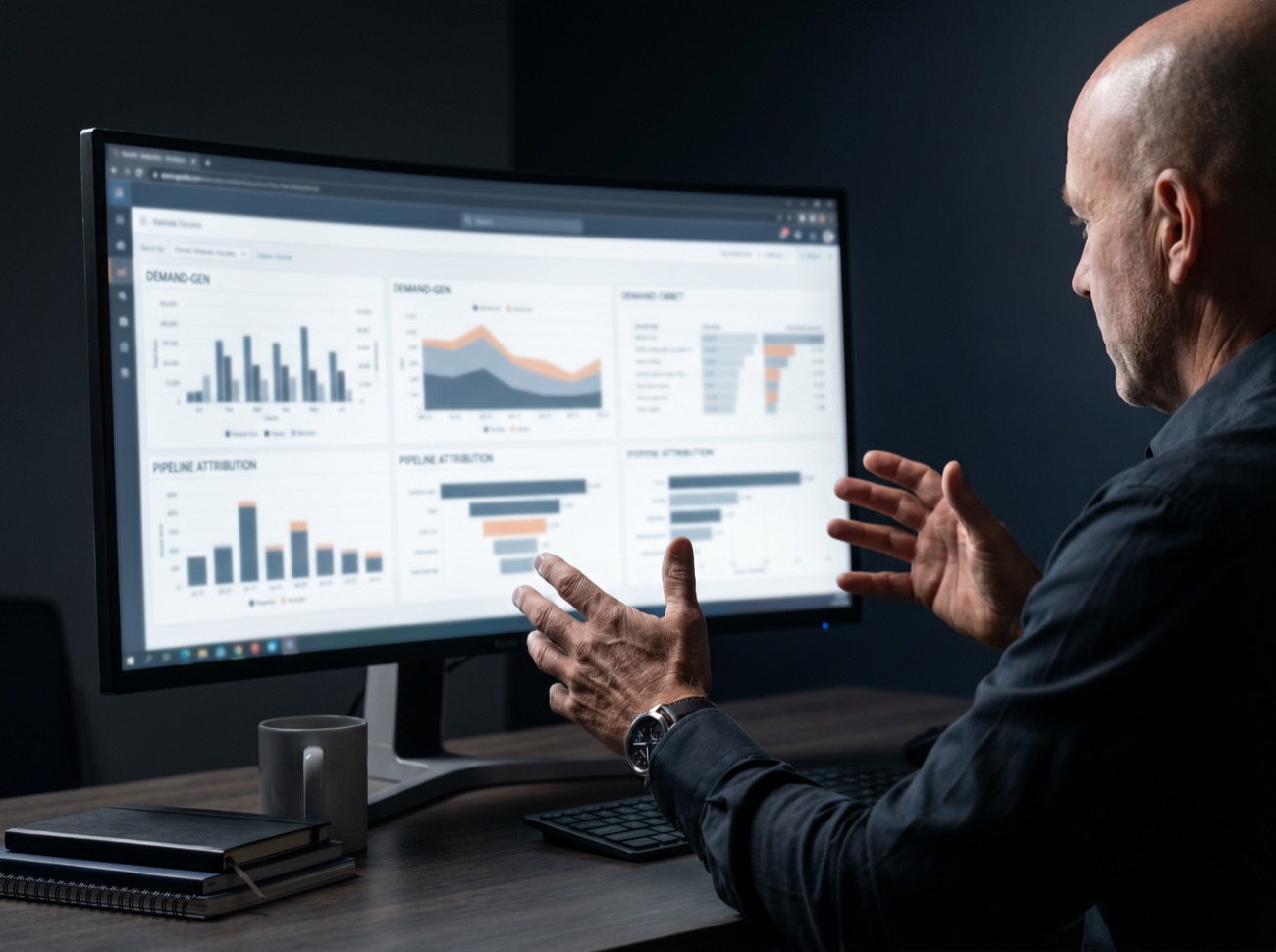 A social analyst reviewing LinkedIn demand gen and pipeline attribution for a SaaS product