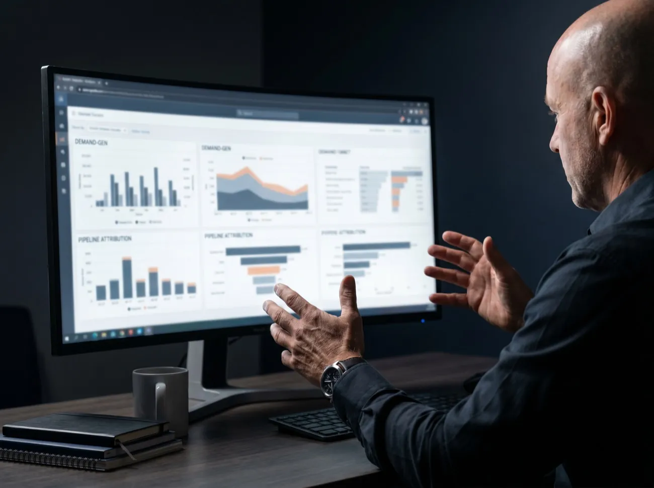 A social analyst reviewing LinkedIn demand gen and pipeline attribution for a SaaS product