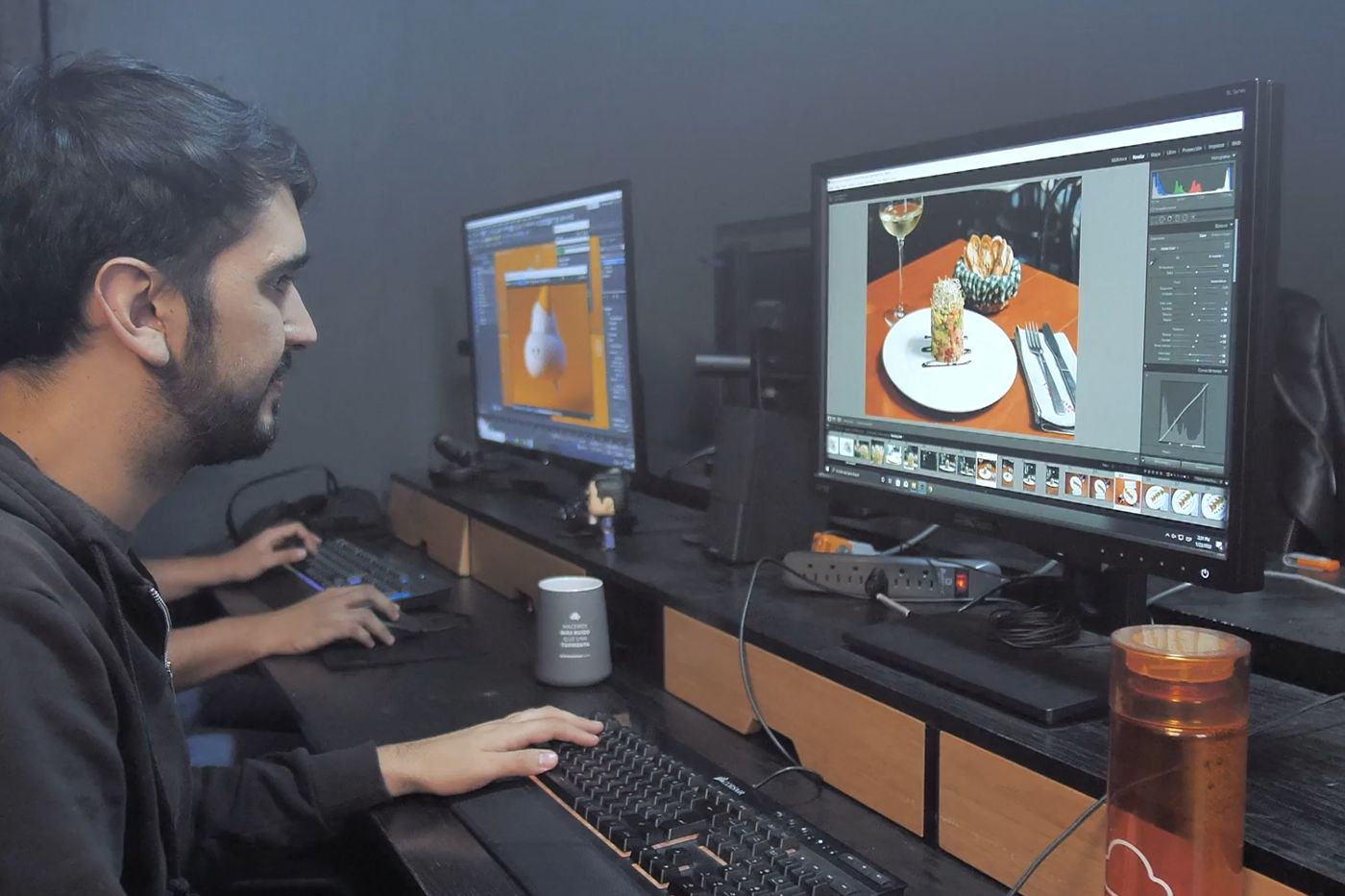 Website UI and UX design and design system on screen